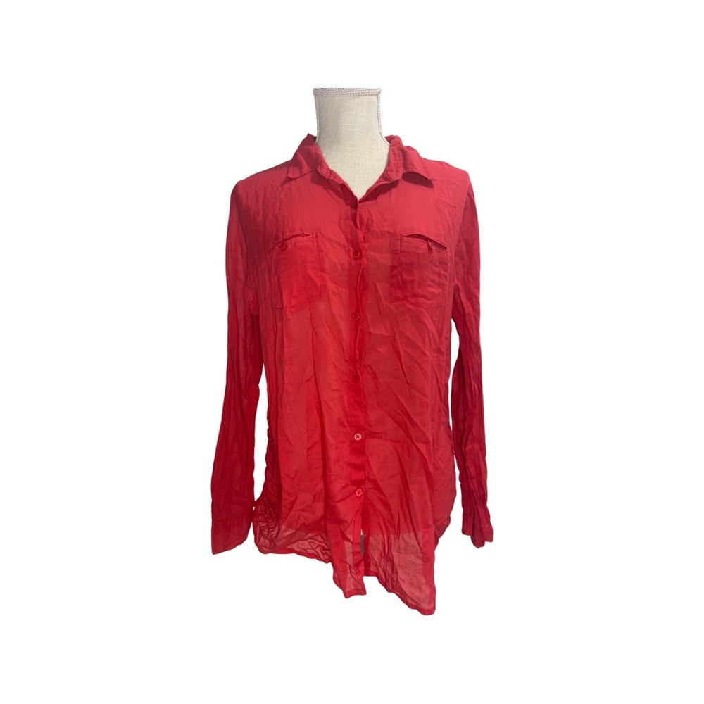 Urban Outfitters red button-up blouse